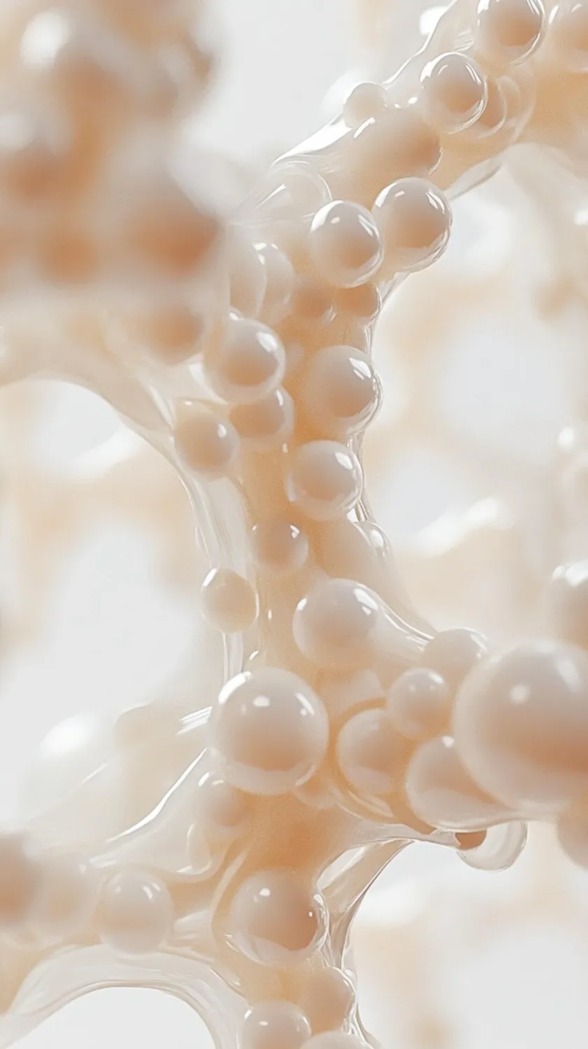 Kropelki liposomalnego colostrum bovinum, naturalny składnik kosmetyków Trichovita do pielęgnacji włosów