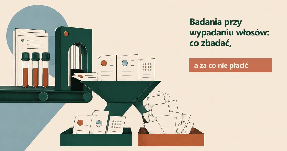 Badania przy wypadaniu włosów: co zbadać, a za co nie płacić