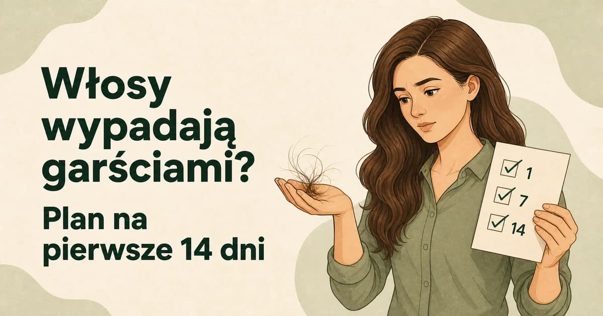 Włosy wypadają garściami. Plan na pierwsze 14 dni