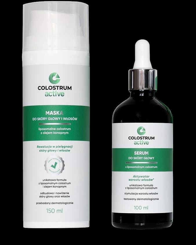 Colostrum Active Bundle: hair serum and mask with liposomal colostrum
