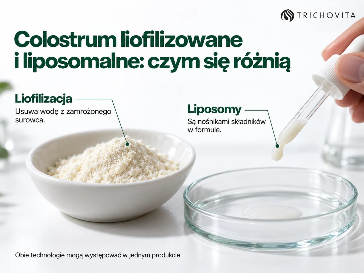 Colostrum liofilizowane i liposomalne: czym się różnią