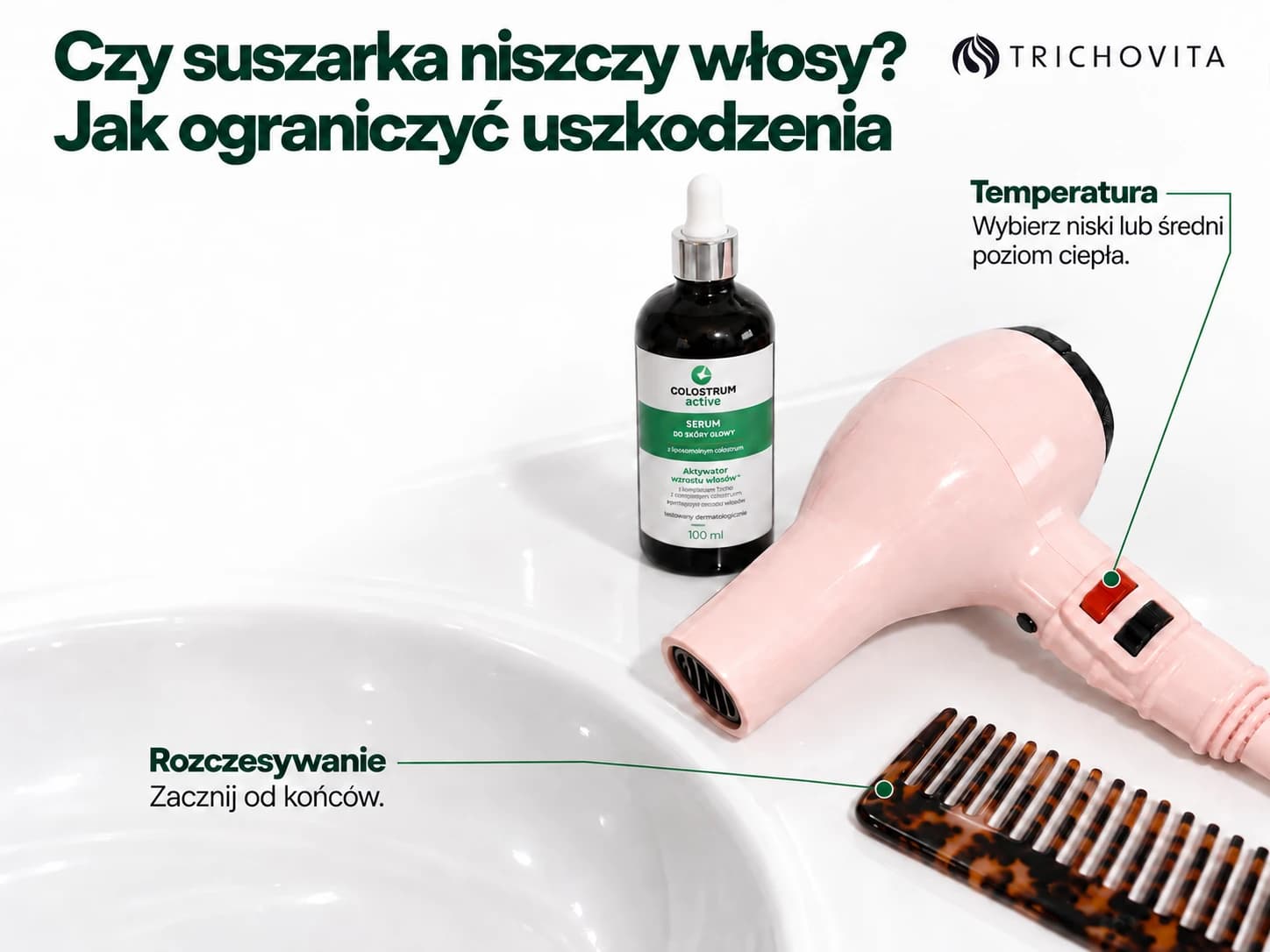 Czy suszarka niszczy włosy? Jak ograniczyć uszkodzenia